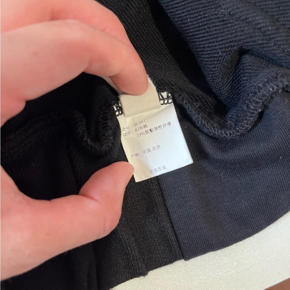 vintage black and white striped zip up hoodie y2k russian retro 80s workout - Picture 9 of 9